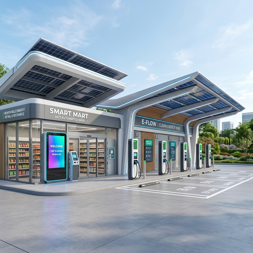 Integrated Energy Station and Unmanned Retail Services